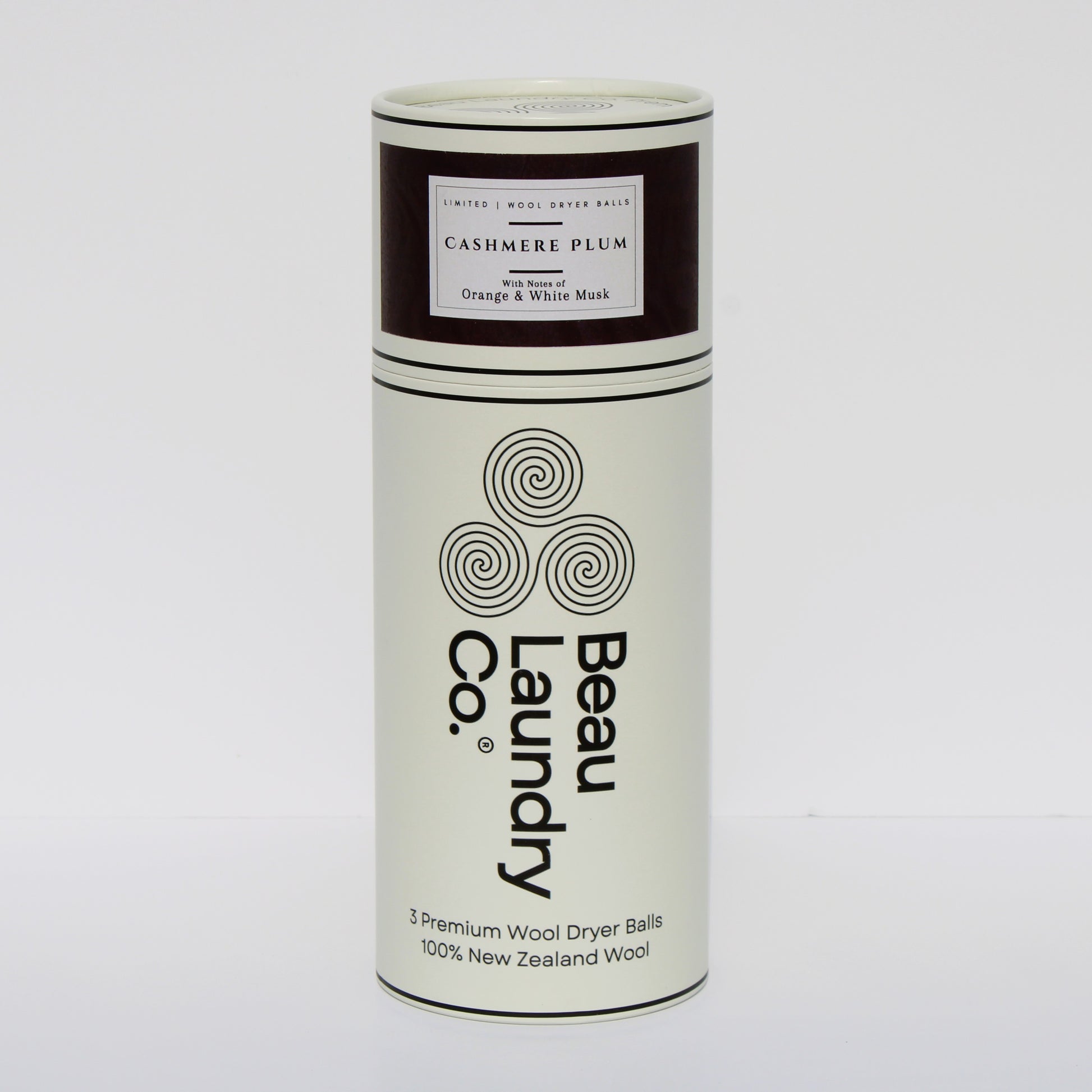 Beau Laundry wool dryer balls packaging on a white background